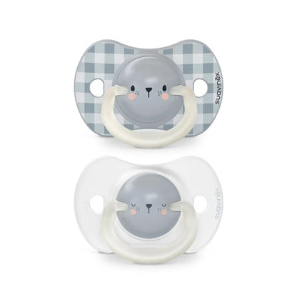 Pack de 2 Chupetes Fisiológicos Nocturnos Oso - Azul | Suavinex