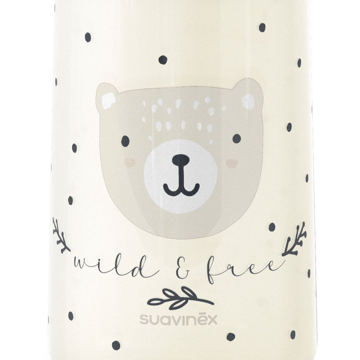 Mamadera de Silicona Flujo Medio con Tetina Fisiológica Wild - Beige - 270ml | Suavinex