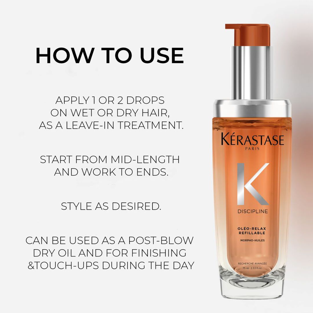 KERASTASE Discipline L’Huile Oléo-Relax Anti-Frizz Hair Oil Refill 75ml