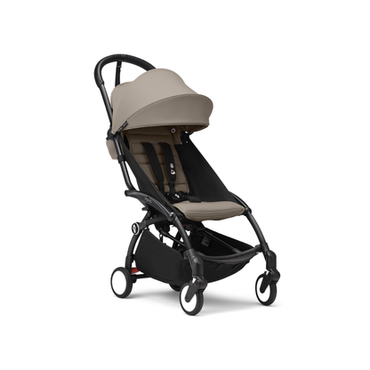Coche Completo Stokke® YOYO³ – Chasis Negro + Asiento 6+ + Moisés - Taupe | YOYO by Stokke