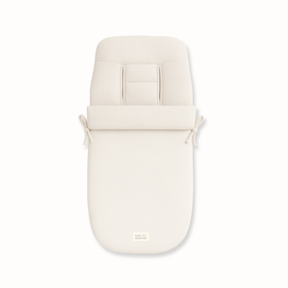 Saco para Coche - Algodón y Lino - Blanco Waffle | Baby Mattress