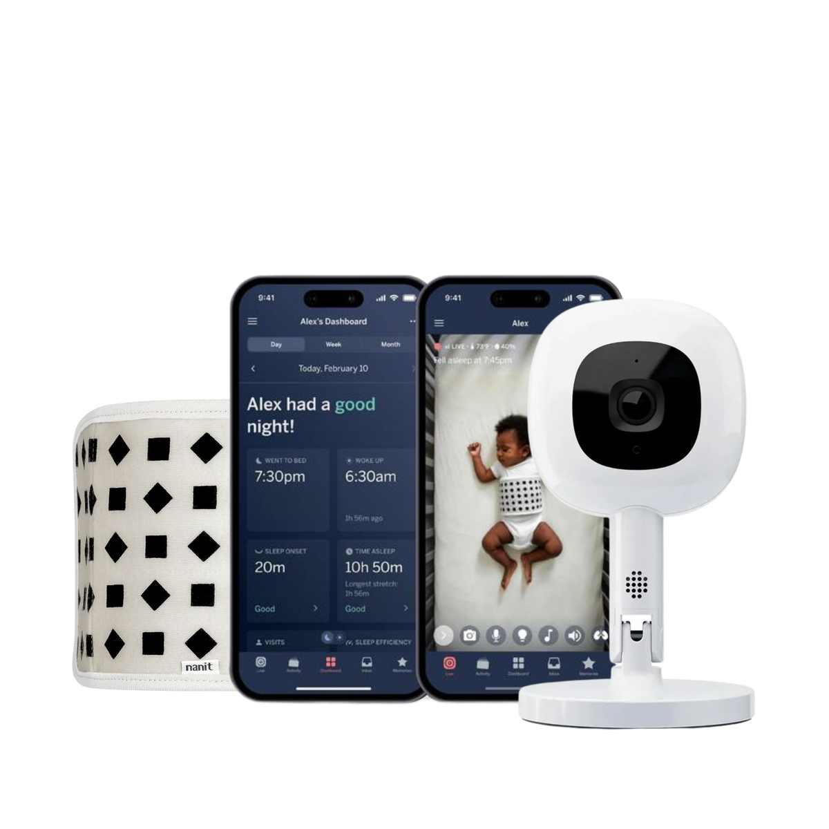 Monitor Inteligente para Bebé Nanit Pro + Soporte Flex + Breathing Band | Nanit