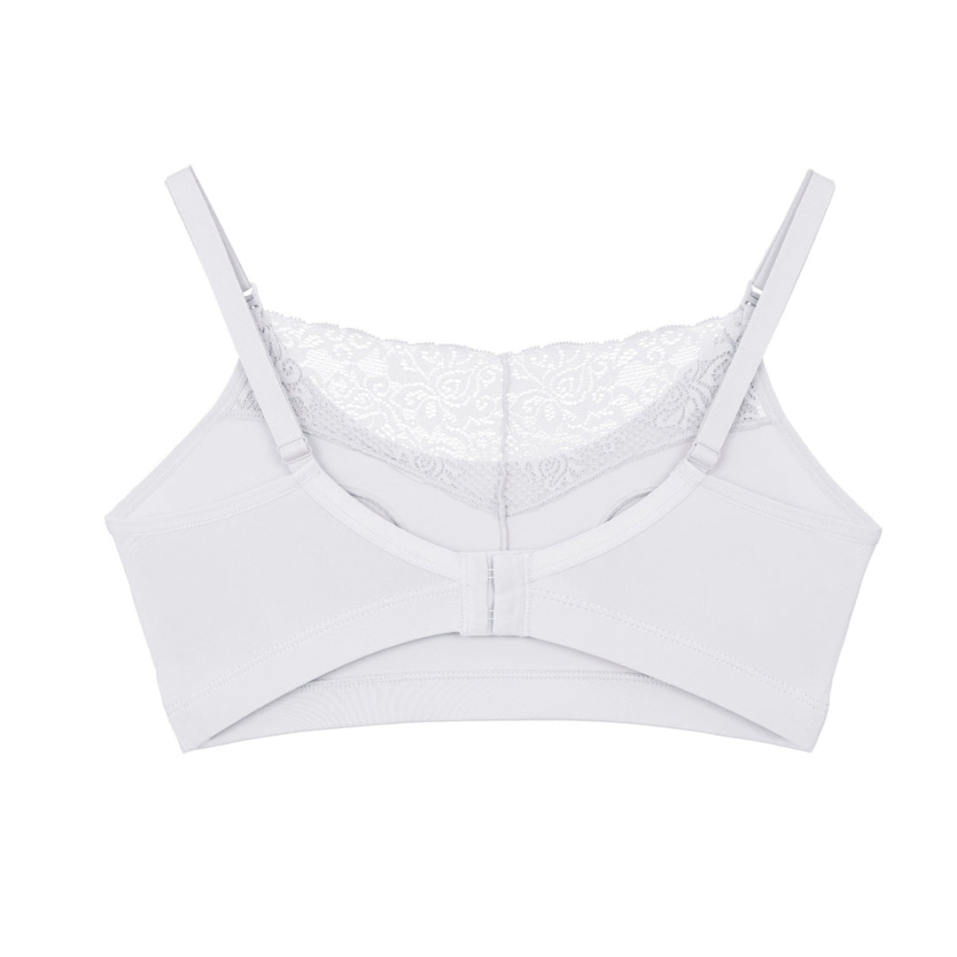 Semi Lace Nursing and Pregnancy Bra - White