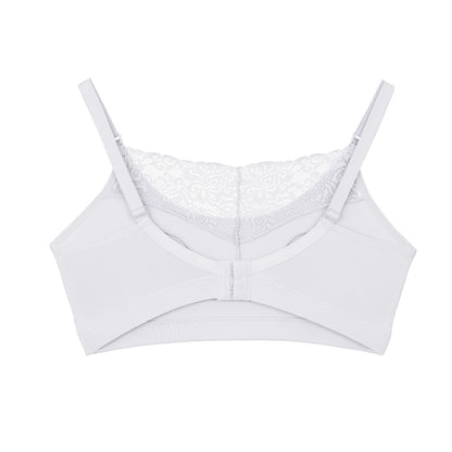 Semi Lace Nursing and Pregnancy Bra - White