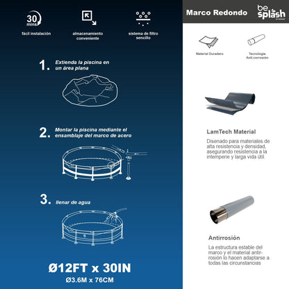 Piscina Circular Estructural Be Splash | Bebesit