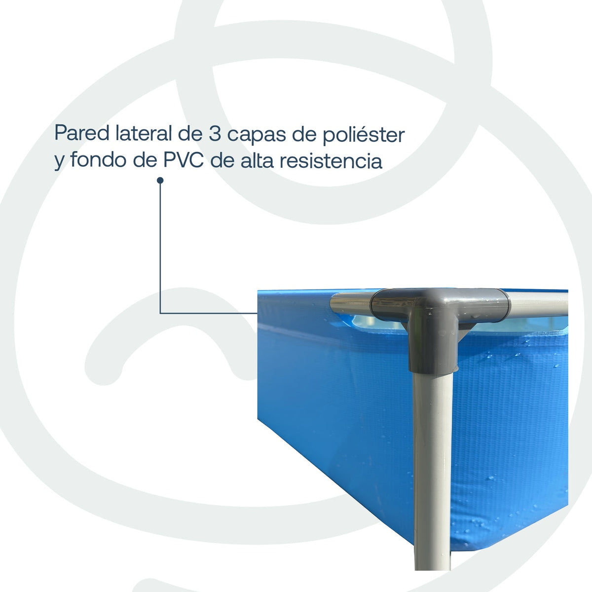 Piscina Estructural Cuadrada BeSplash | Bebesit