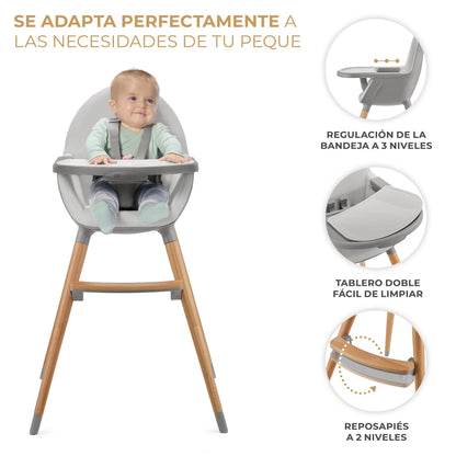 Silla de Comer Fini 2 - Gris | Kinderkraft
