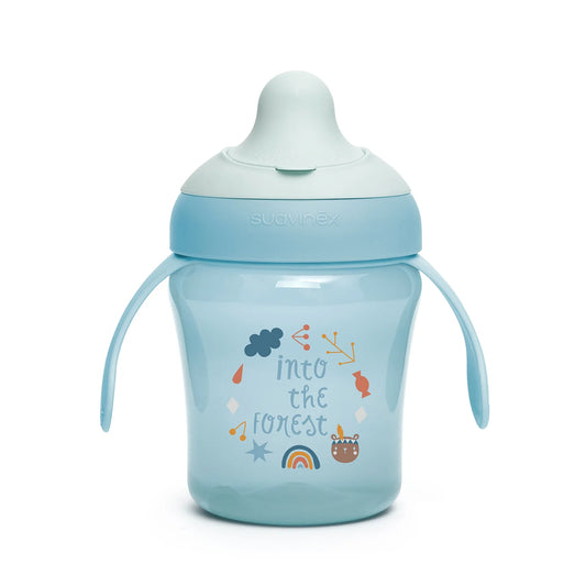 Vaso de Aprendizaje con Asas y Boquilla de Silicona - 200 ml - Azul | Suavinex