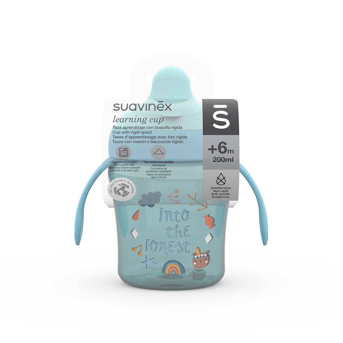 Sippy Cup with Handles and Silicone Spout - 200 ml - Blue 