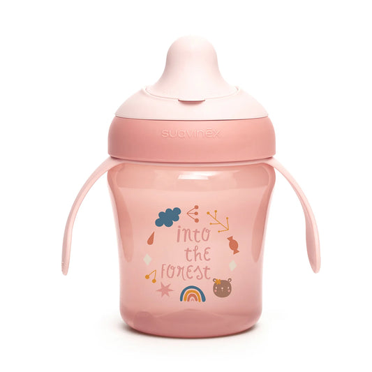 Vaso de Aprendizaje con Asas y Boquilla de Silicona - 200 ml - Rosado | Suavinex