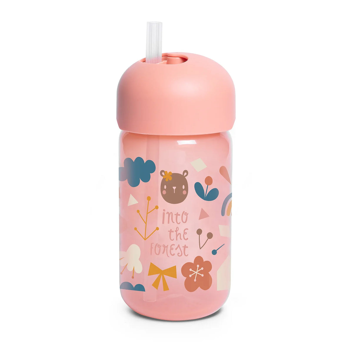Botella con Bombilla 340ml - Rosa | Suavinex