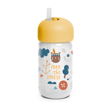 Botella con Bombilla 340ml - Amarilla | Suavinex
