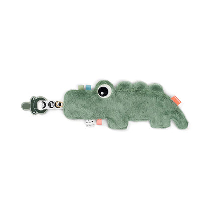 Mini Mantita con Porta Chupete Croco - Verde