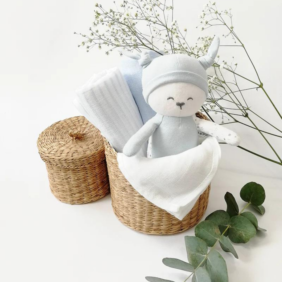 Peluche 100% Algodón Orgánico - Azul | Saro