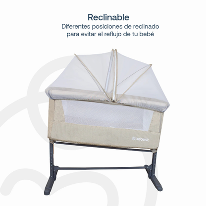 Cuna Colecho MySide LX con Mosquitero  - Beige | Bebesit