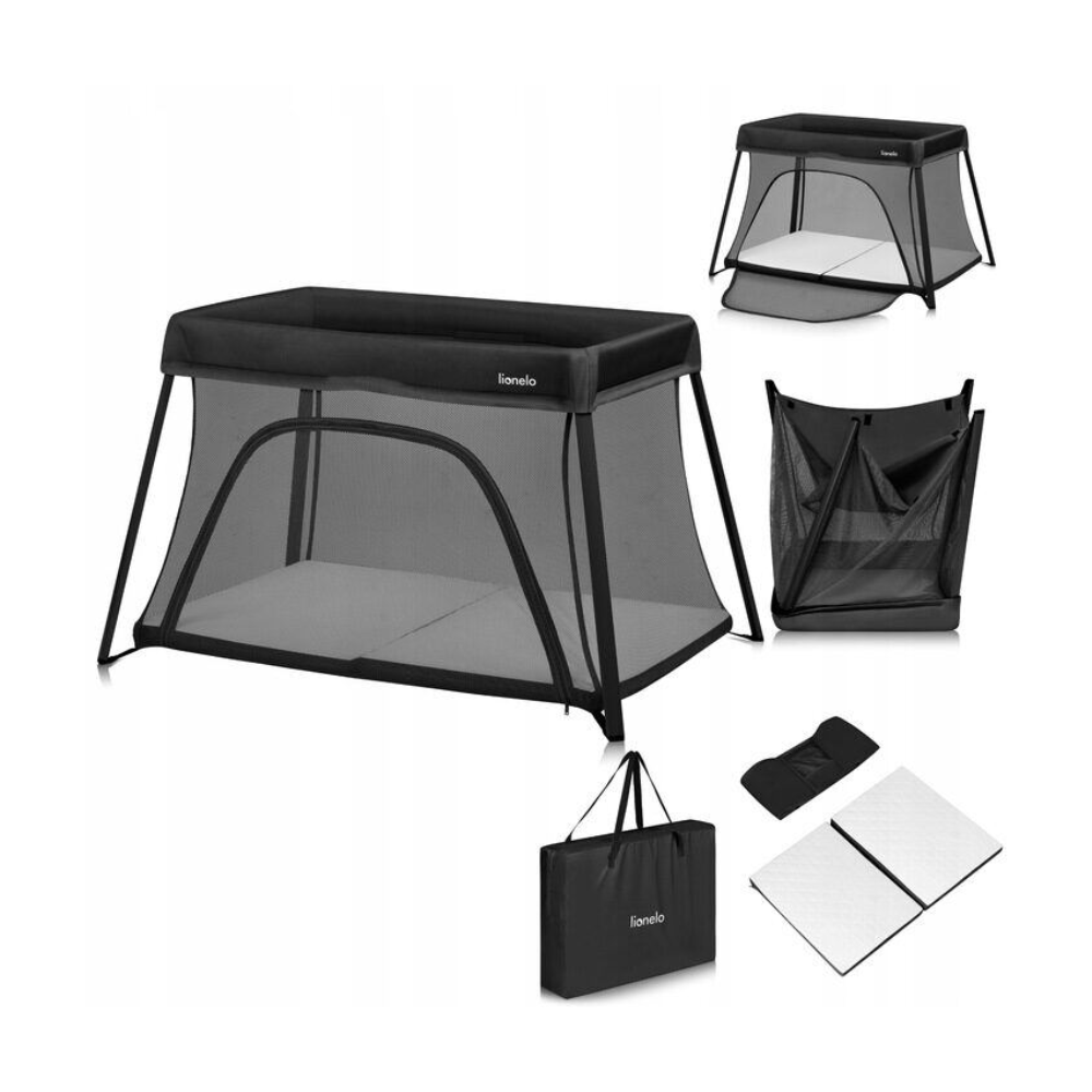 Cuna de Viaje Alice 3 en 1 - Black | Lionelo