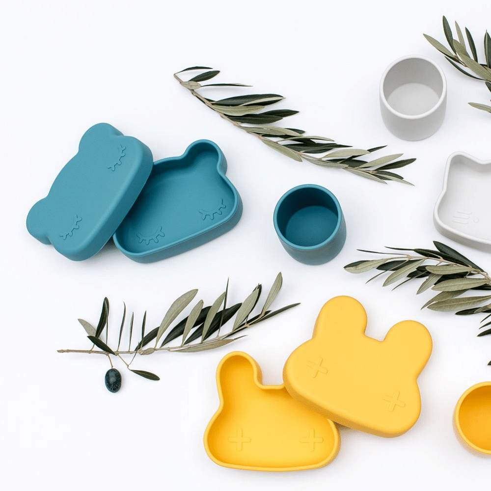 Caja para Snack Oso - Azul Oscuro | We Might Be Tiny