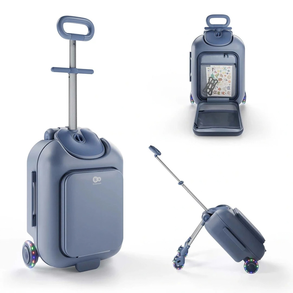 Maleta Infantil 2 en 1 con Asiento Cabby - Blue | Kinderkraft