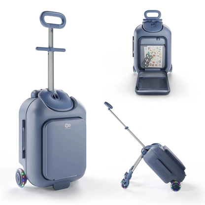 Maleta Infantil 2 en 1 con Asiento Cabby - Blue | Kinderkraft