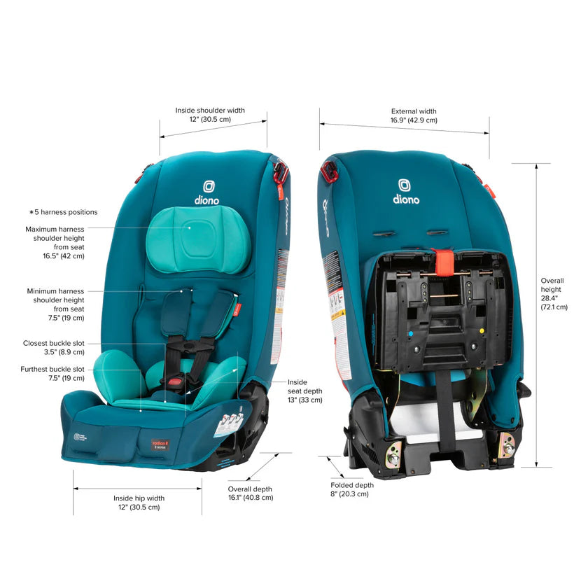 Silla de Auto Convertible Diono Radian® 3R - Edición Limitada - Calipso Razz | Diono