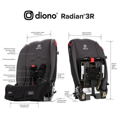 Silla de Auto Convertible Diono Radian® 3R - Gris | Diono
