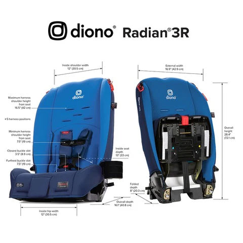 Silla de Auto Convertible Diono Radian® 3R - Azul | Diono