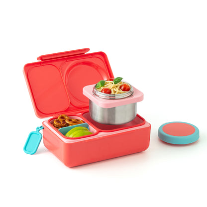 OmieBox UP® – Lonchera Térmica Infantil con Termo Integrado - Cherry Pink | Omie