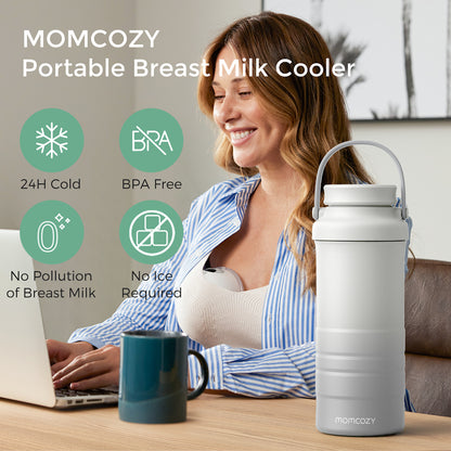 Enfriador Portátil para Transportar Leche Materna - Blanco | MomCozy