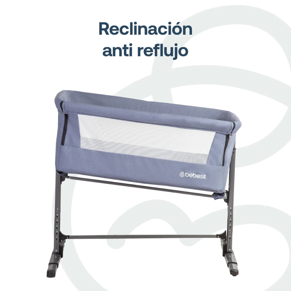 Cuna Colecho MySide LX con Mosquitero  - Azul | Bebesit