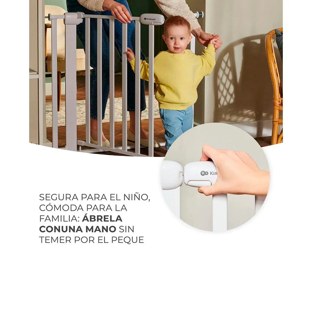 Puerta de Seguridad para Bebés y Niños Lock & Go - Madera | Kinderkraft