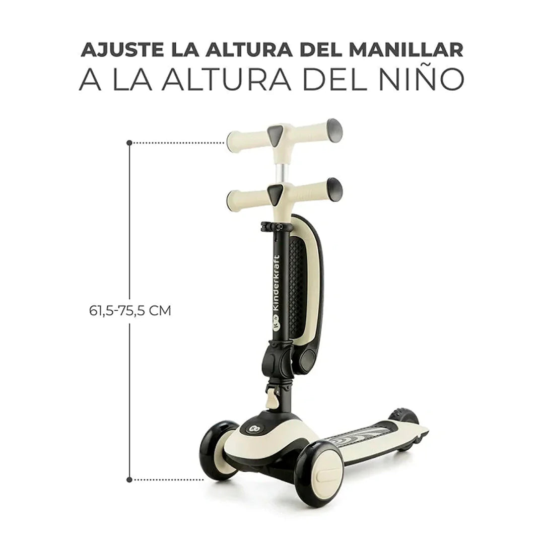 Scooter 2 en 1 Halley - Stone White | Kinderkraft