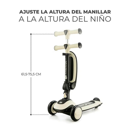 Scooter 2 en 1 Halley - Stone White | Kinderkraft