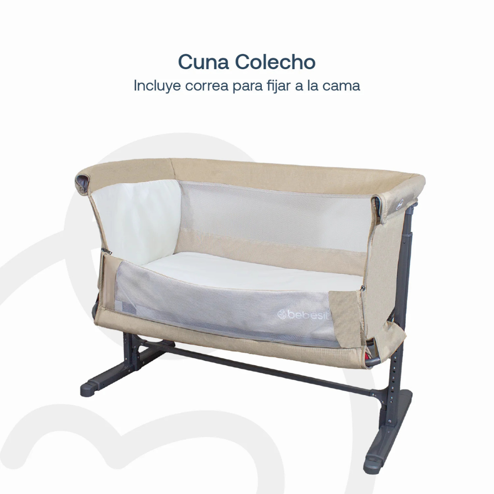 Cuna Colecho MySide LX con Mosquitero  - Beige | Bebesit