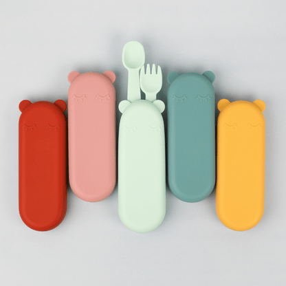 Cubiertos con Caja - Amarillo | We Might Be Tiny