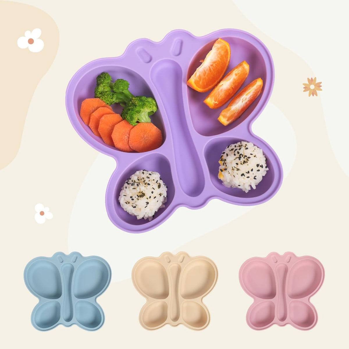 Plato de Silicona con Succión - Mariposa | The Baby Nation