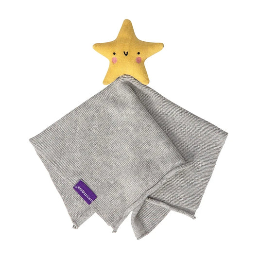 Tuto de Algodón Orgánico Estrella - Gris / Amarillo | ClevaMama