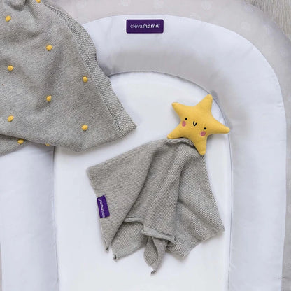 Tuto de Algodón Orgánico Estrella - Gris / Amarillo | ClevaMama