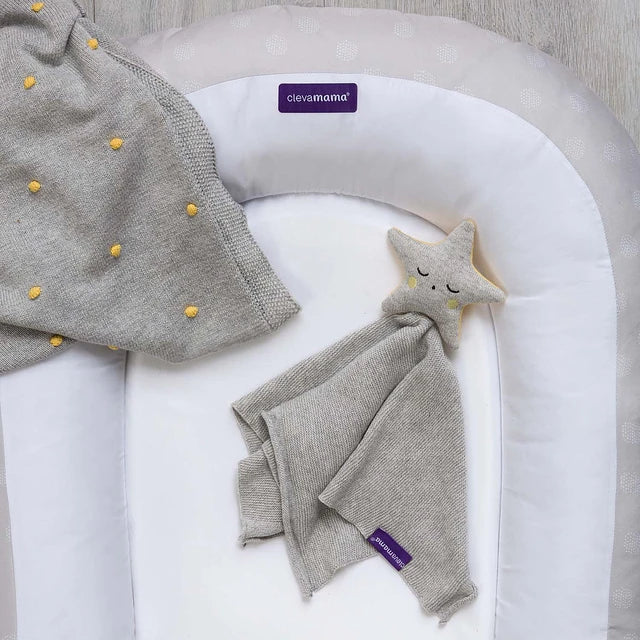 Tuto de Algodón Orgánico Estrella - Gris / Amarillo | ClevaMama