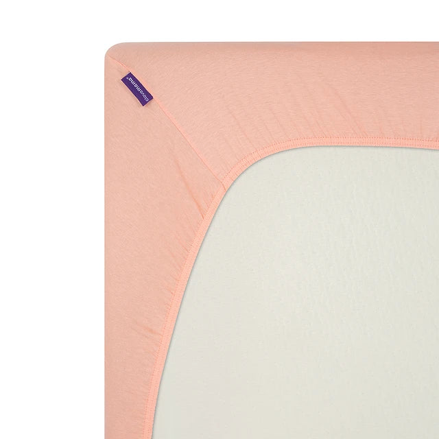 Pack de 2 Sábanas Bajeras para Cuna - Algodón Jersey - Coral | ClevaMama