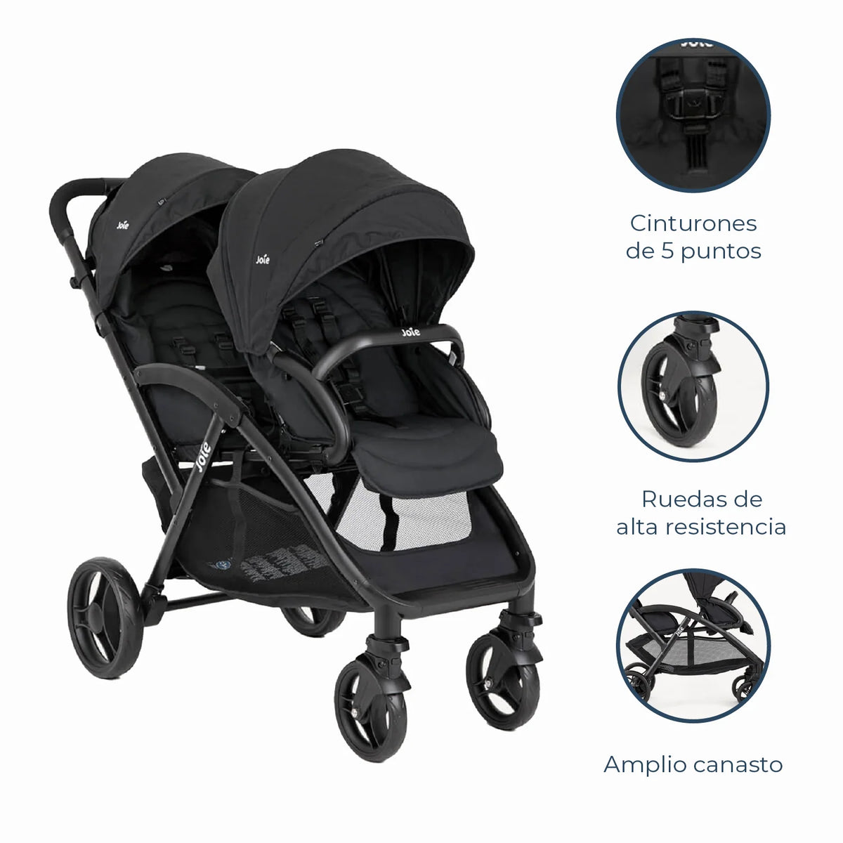Coche Paseo Doble Evalite™ Dúo - Shale | Joie