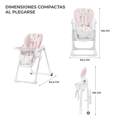 Silla de Comer Plegable Yummy - Pink | Kinderkraft