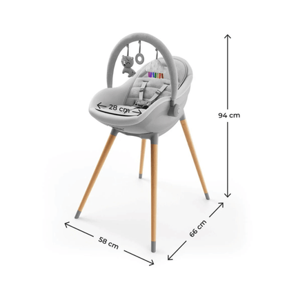 Silla de Comer Evolutiva 3 en 1 FINI UP - Grey | Kinderkraft