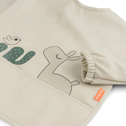 Lalee Bib with Sleeves and Pocket - Sand