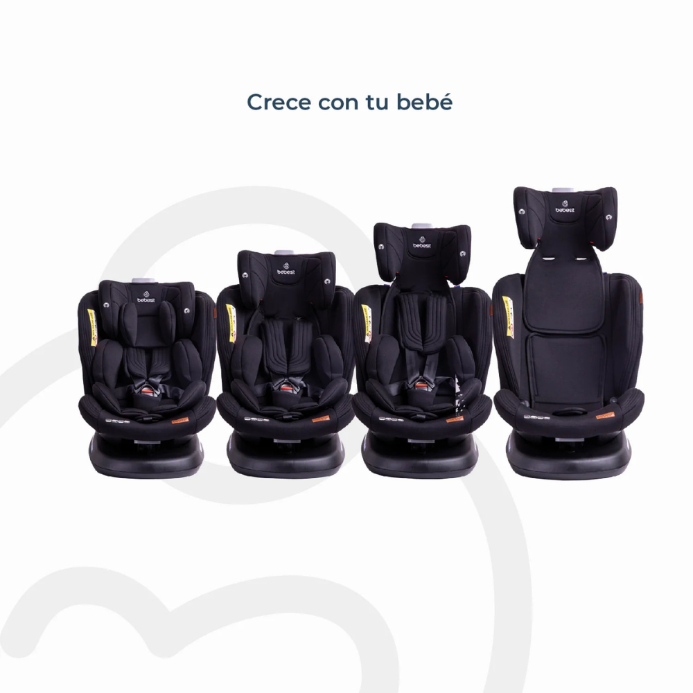 Silla de Auto Convertible Isofix Supra 360° Premium - Negro | Bebesit