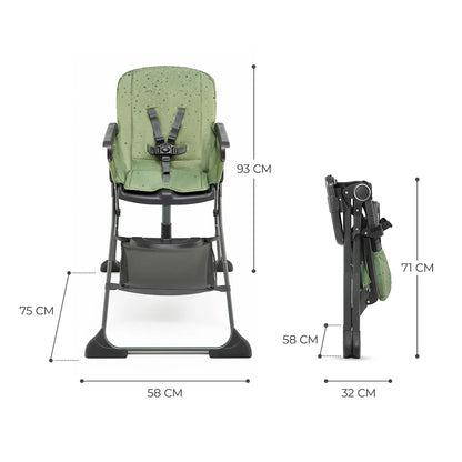 Silla de Comer Plegable Foldee - Verde | Kinderkraft