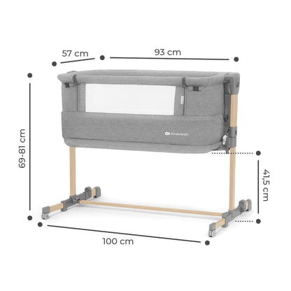 Cuna Colecho Neste Grow -  Madera y Gris Claro | Kinderkraft