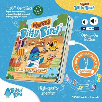 Libro Interactivo Musical - Where's Ditty Bird? | Ditty Bird