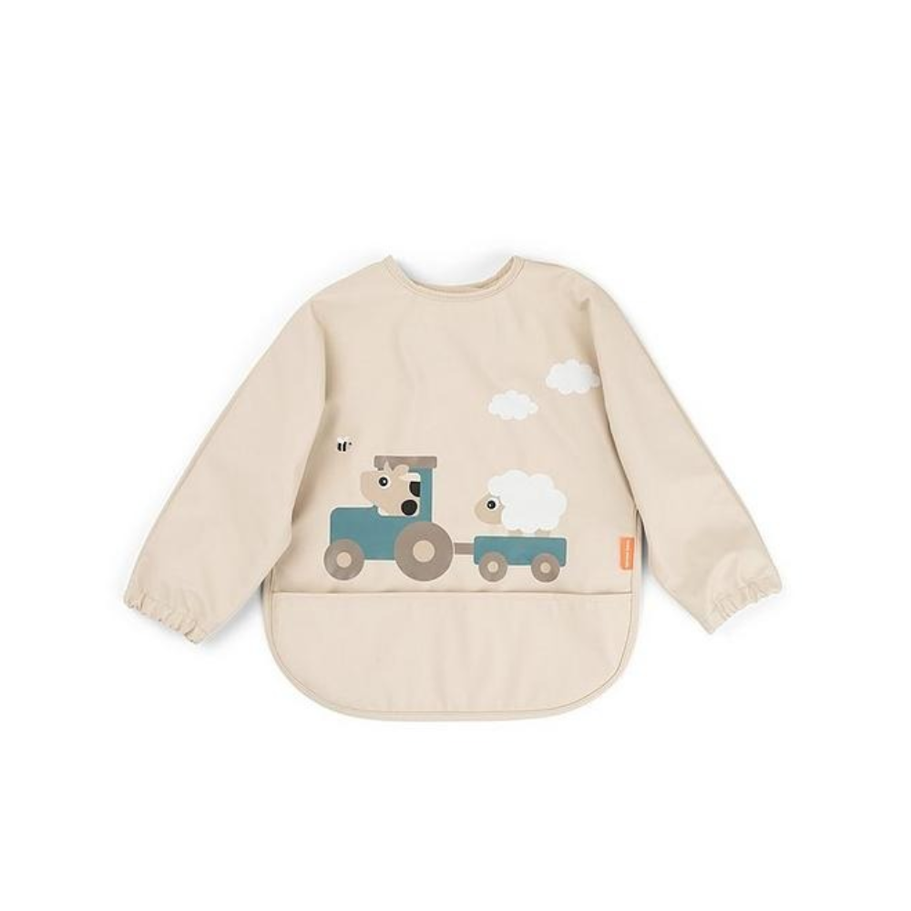 Babero Grande con Mangas y Bolsillo - Tiny Farm - Arena | Done by deer