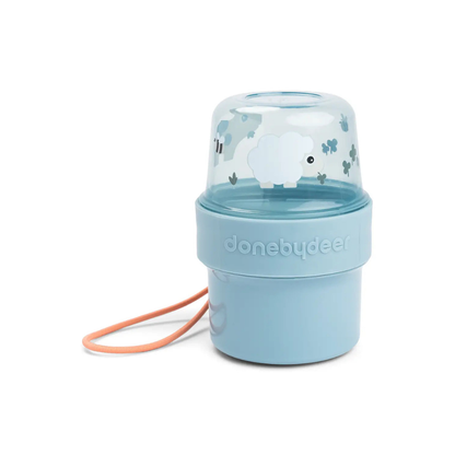Contenedor de Snack 2 en 1 para Llevar Tiny Farm - Azul | Done by deer