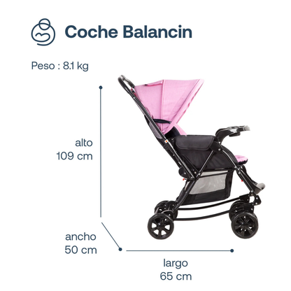 Coche Cuna Balancín Bebesit SX - Rosado | Bebesit